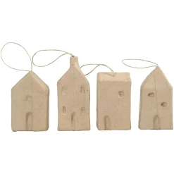 Huisjes van Papiermache, 4st.-Creativ Company Discount