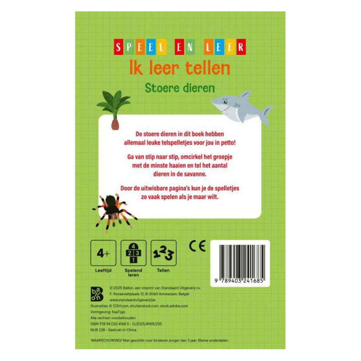 Ik Leer Tellen Stoere Dieren-Standaard Uitgeverij Discount