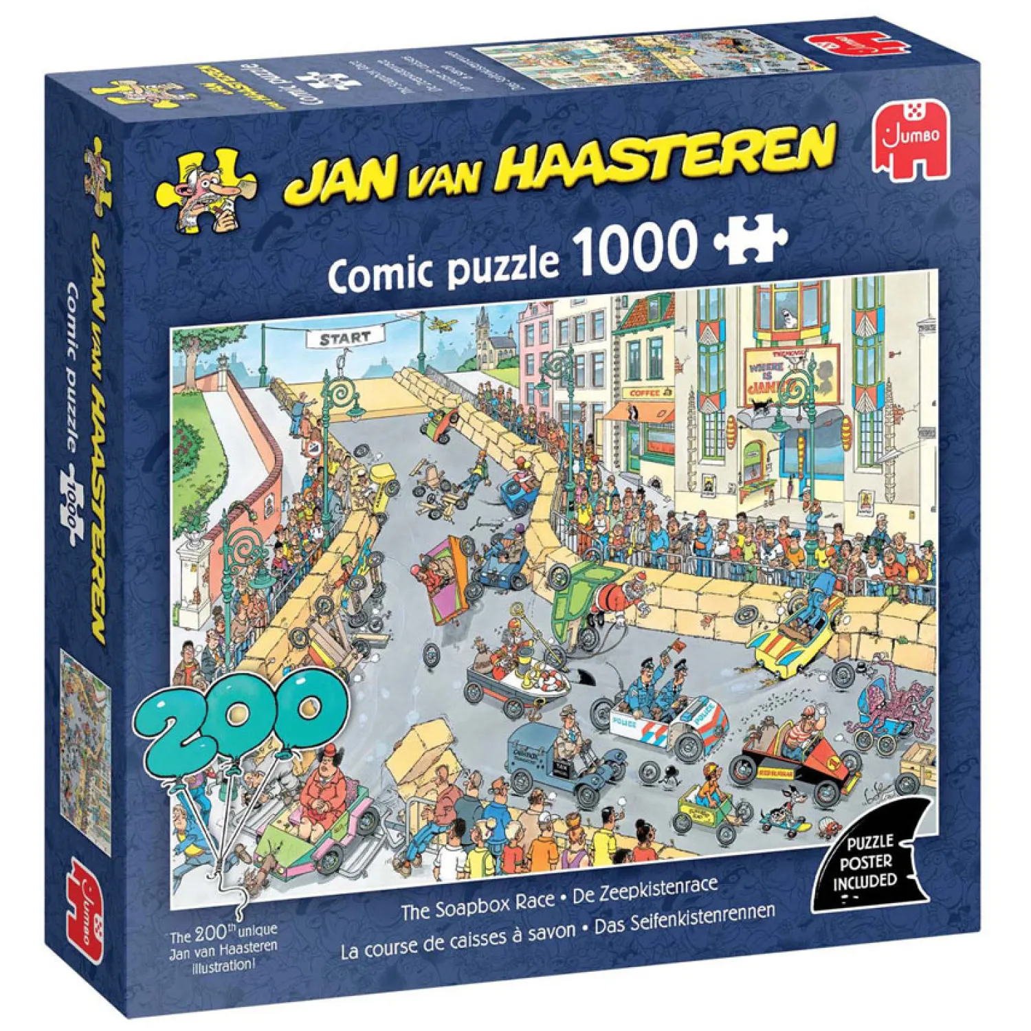Jan van Haasteren Legpuzzel - De Zeepkistenrace, 1000st.-Jumbo Hot