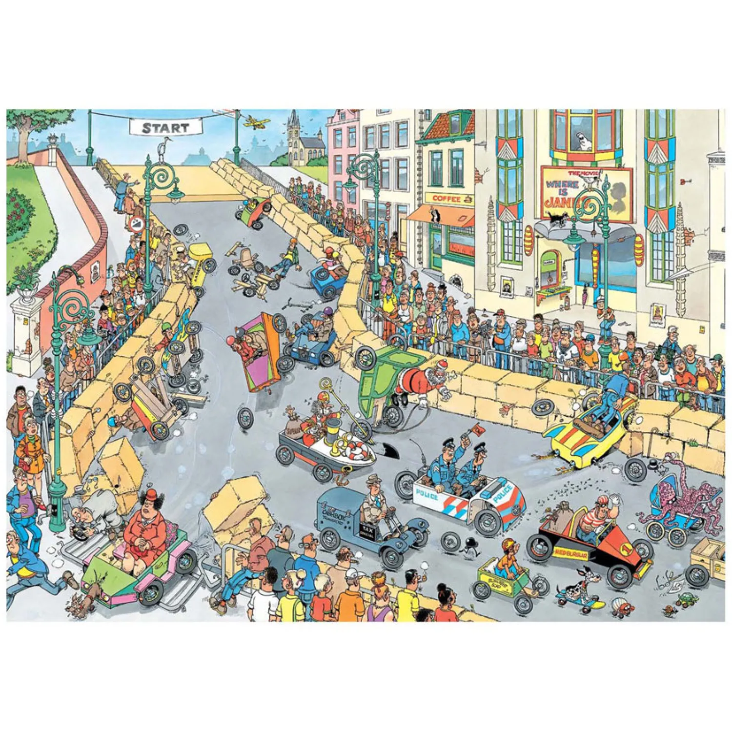 Jan van Haasteren Legpuzzel - De Zeepkistenrace, 1000st.-Jumbo Hot
