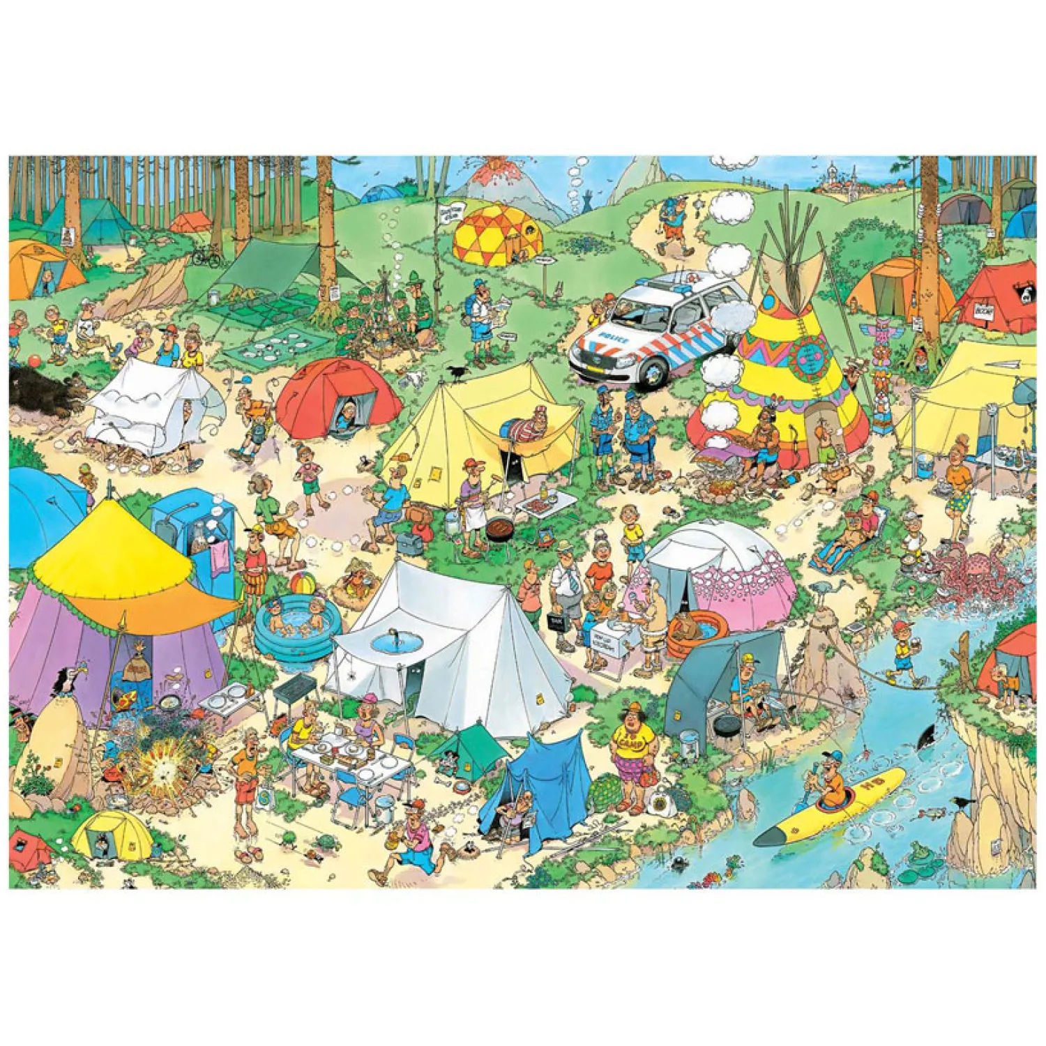 Jan van Haasteren Legpuzzel - Kamperen In Het Bos, 1000st.-Jumbo Clearance