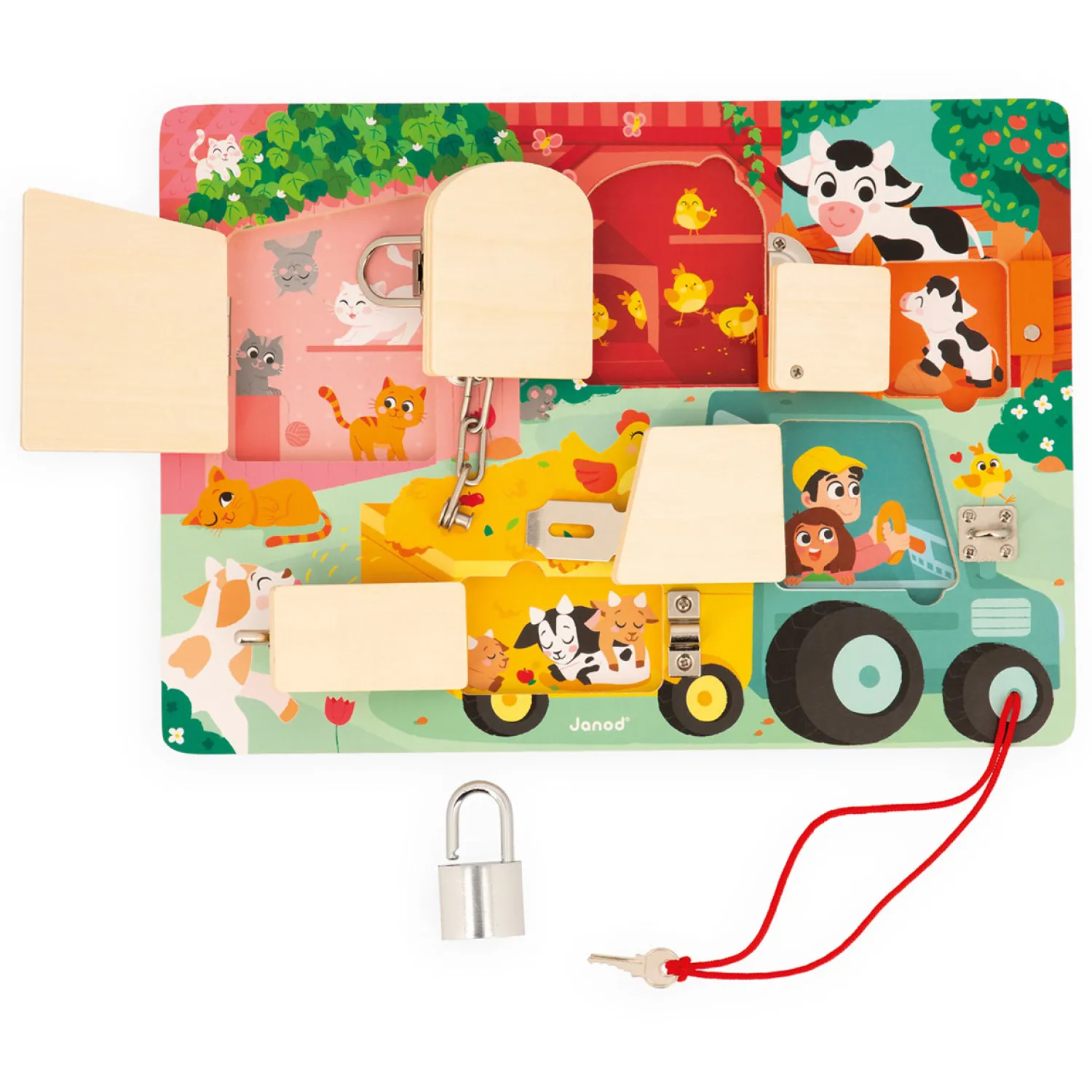 - Activiteitenbord met Sloten en Grendels De Boerderij-Janod