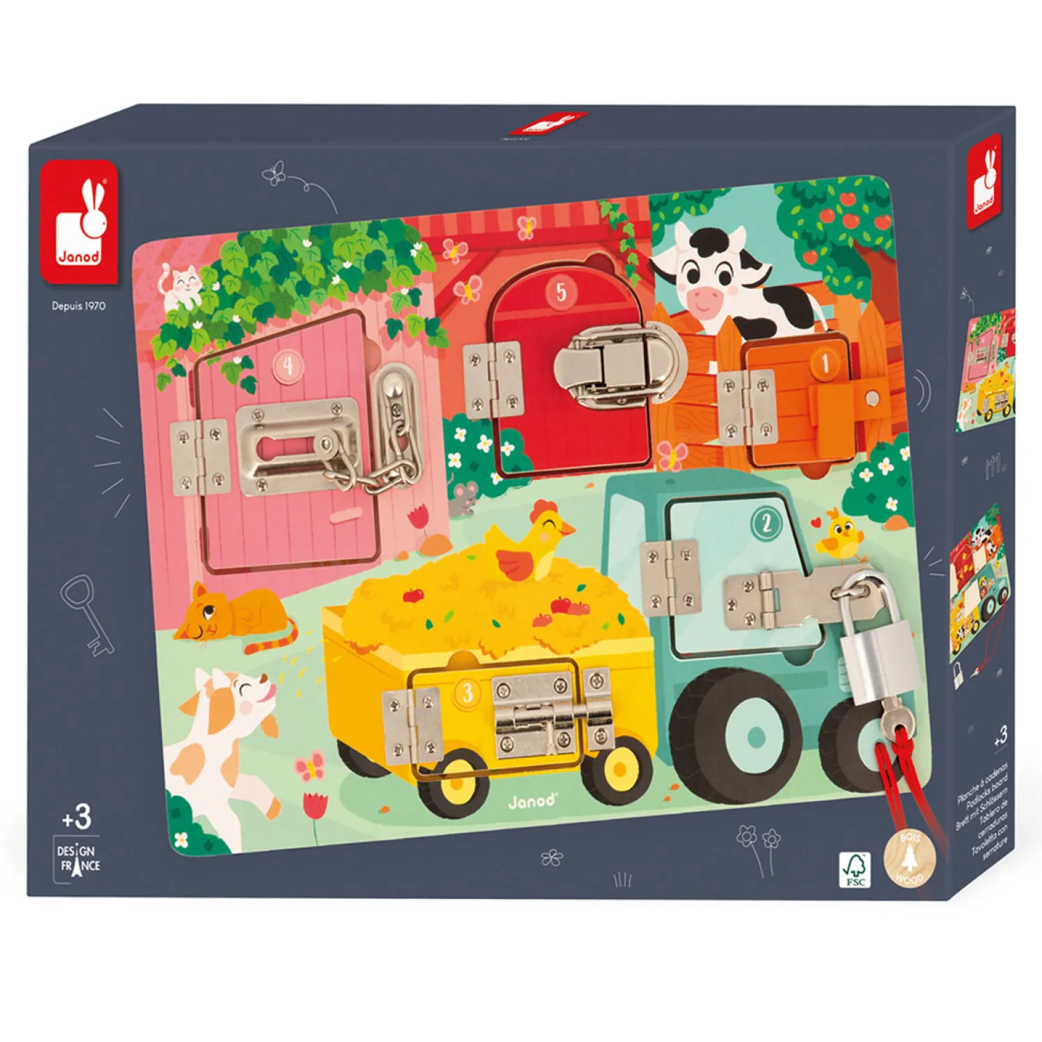 - Activiteitenbord met Sloten en Grendels De Boerderij-Janod