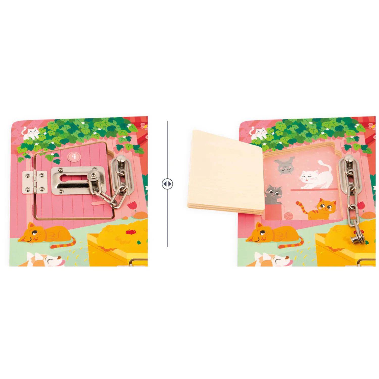 - Activiteitenbord met Sloten en Grendels De Boerderij-Janod