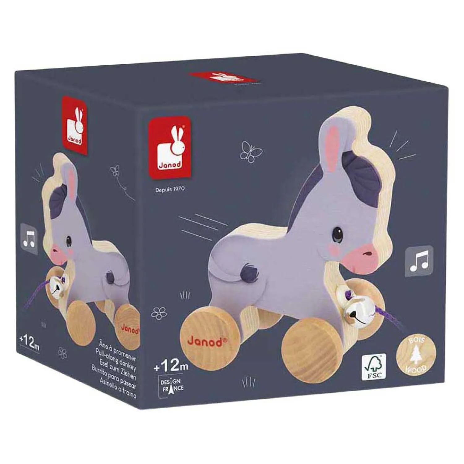 Boerderij - Houten Trekfiguur Ezel>Janod Sale