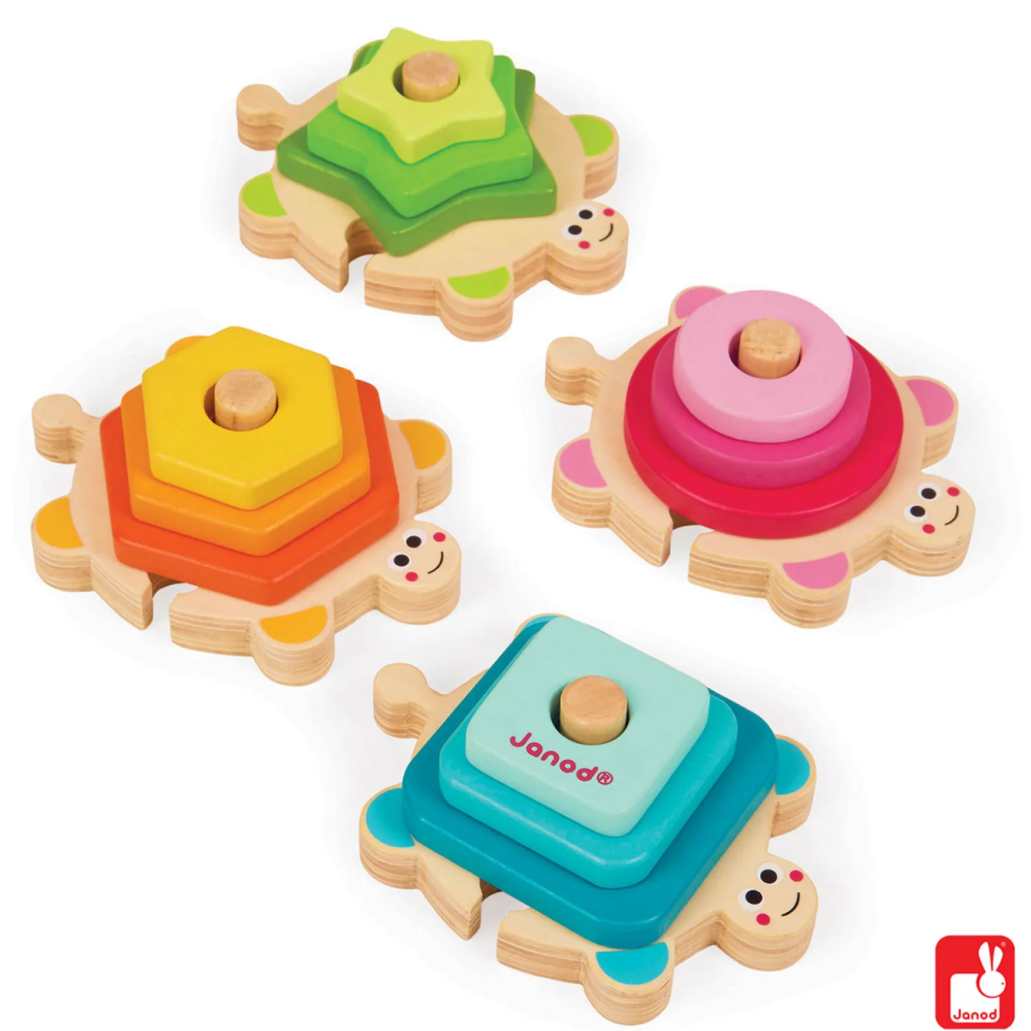Janod I Wood Stapel Schildpadjes Discount