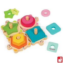 Janod I Wood Stapel Schildpadjes Discount