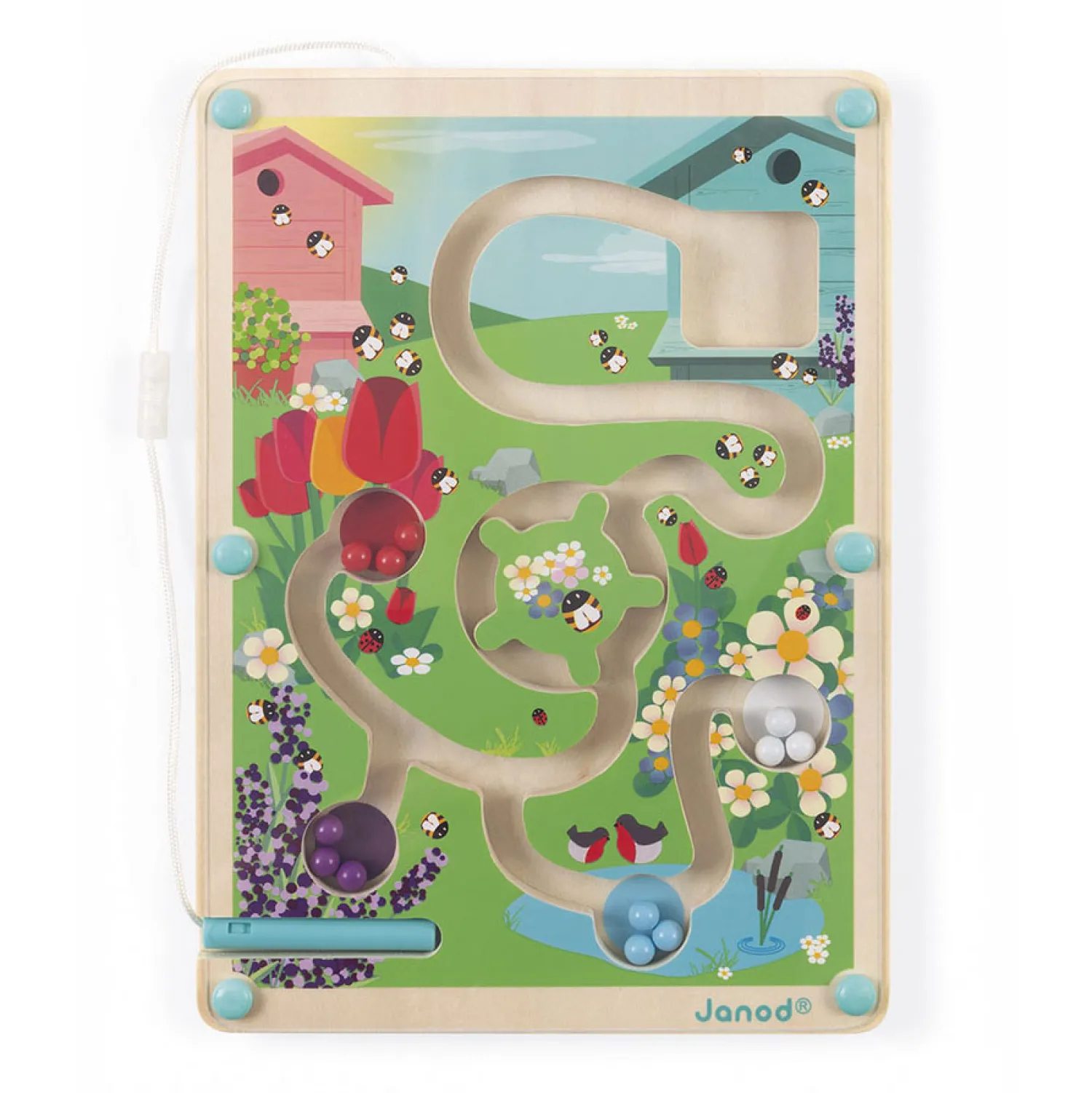 Magnetisch Houten Doolhof Bijenkorf-Janod Best