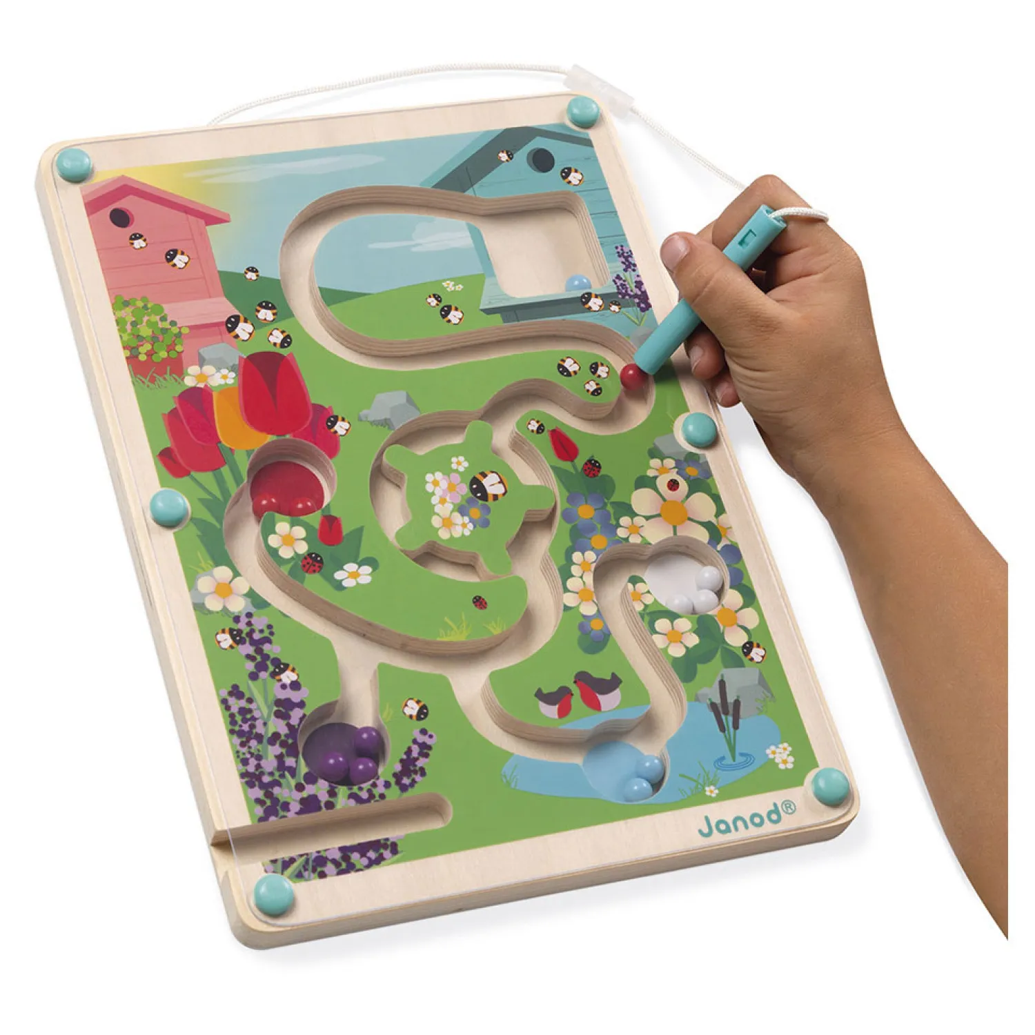 Magnetisch Houten Doolhof Bijenkorf-Janod Best