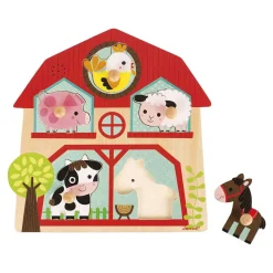 Muzikale Puzzel - De vrienden van de boerderij-Janod Outlet