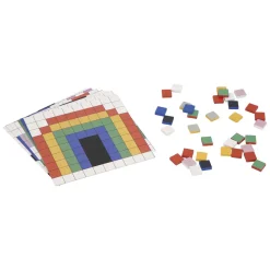 Pedagogie - Houten Mozaiek Symetrie en Codetaal - 210dlg.><noscript><img width=