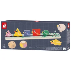 Janod Pedagogie - Houten Vogels Sorteren op Kleur, Grootte en Vorm Online