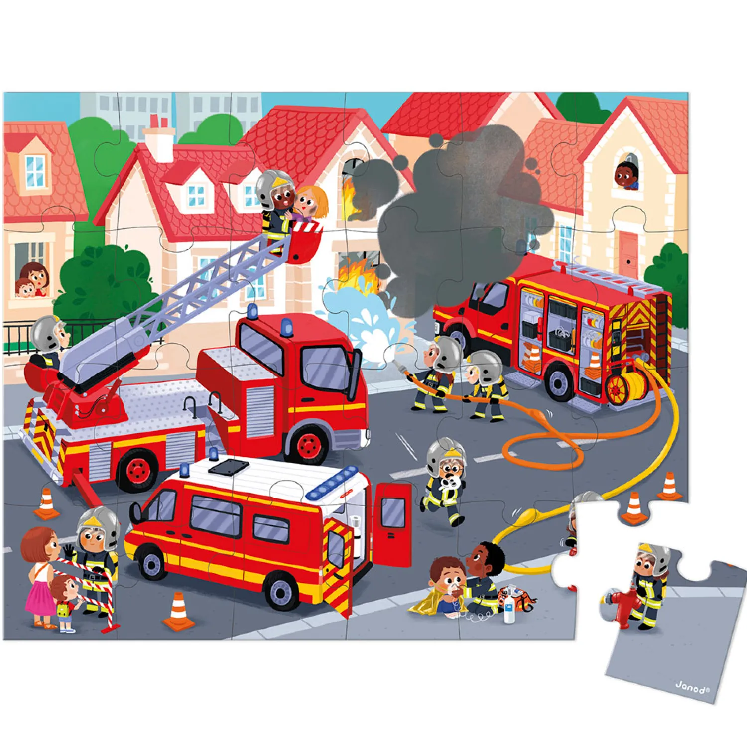 Puzzel - De Brandweer, 24st.-Janod