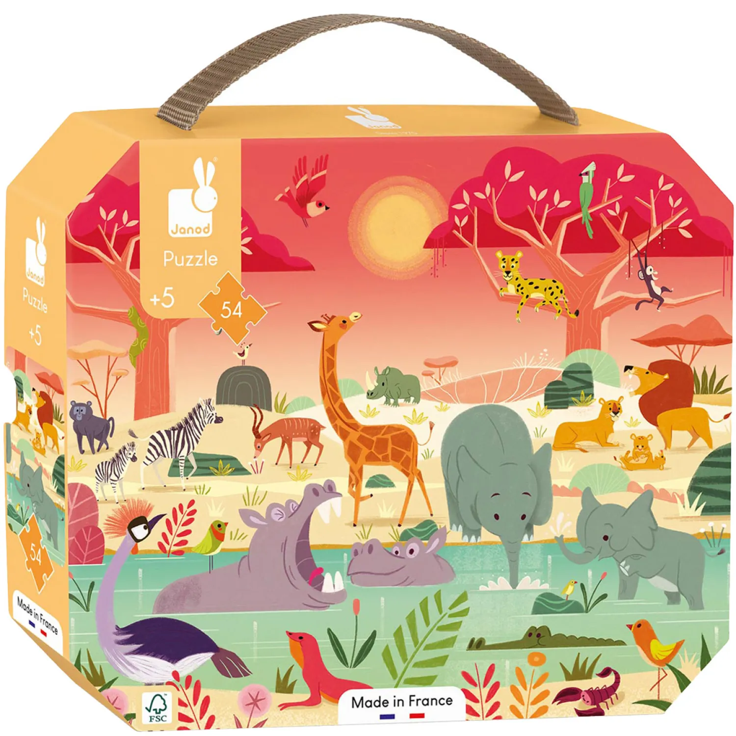 Janod Puzzel - Het Dierenreservaat, 54st. New