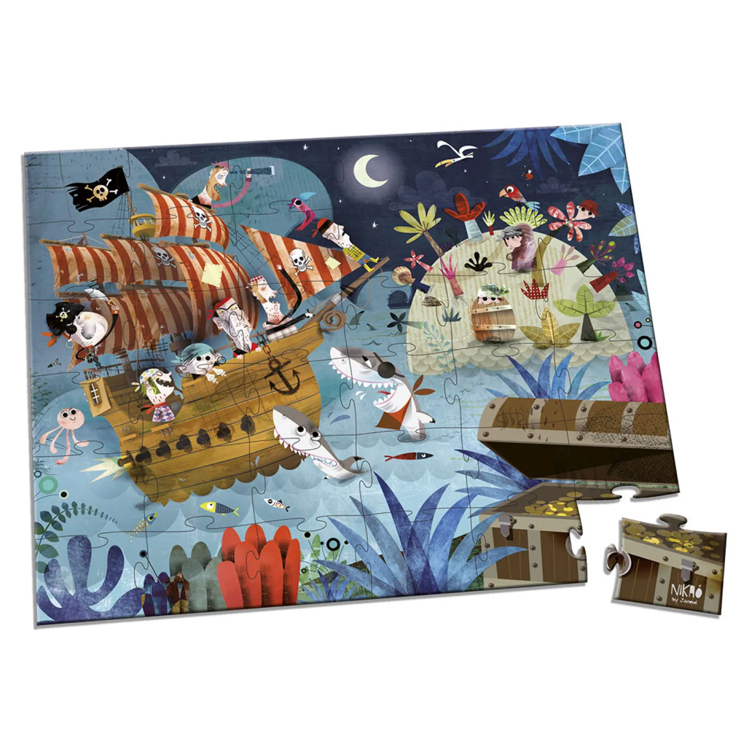 Janod Puzzel - Piraten, 36st. Sale