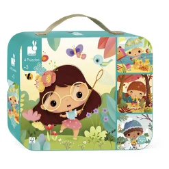 Janod Puzzel - Seizoenen Puzzels, 4in1 Clearance