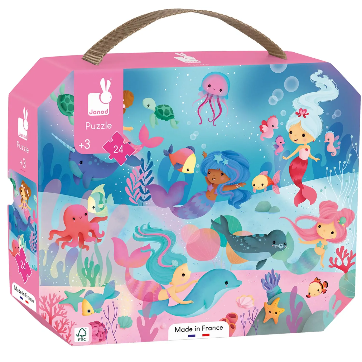 Puzzel - Zeemeerminnen, 24st.>Janod New