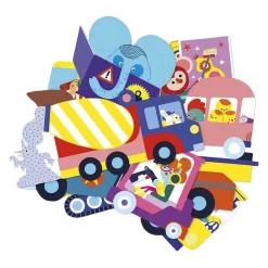 Stickers - 50 Grote Stickers Voertuigen-Janod Discount