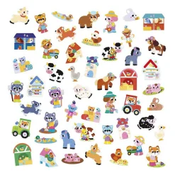 Stickers - 50 Grote Stickers Boerderijdieren>Janod Online
