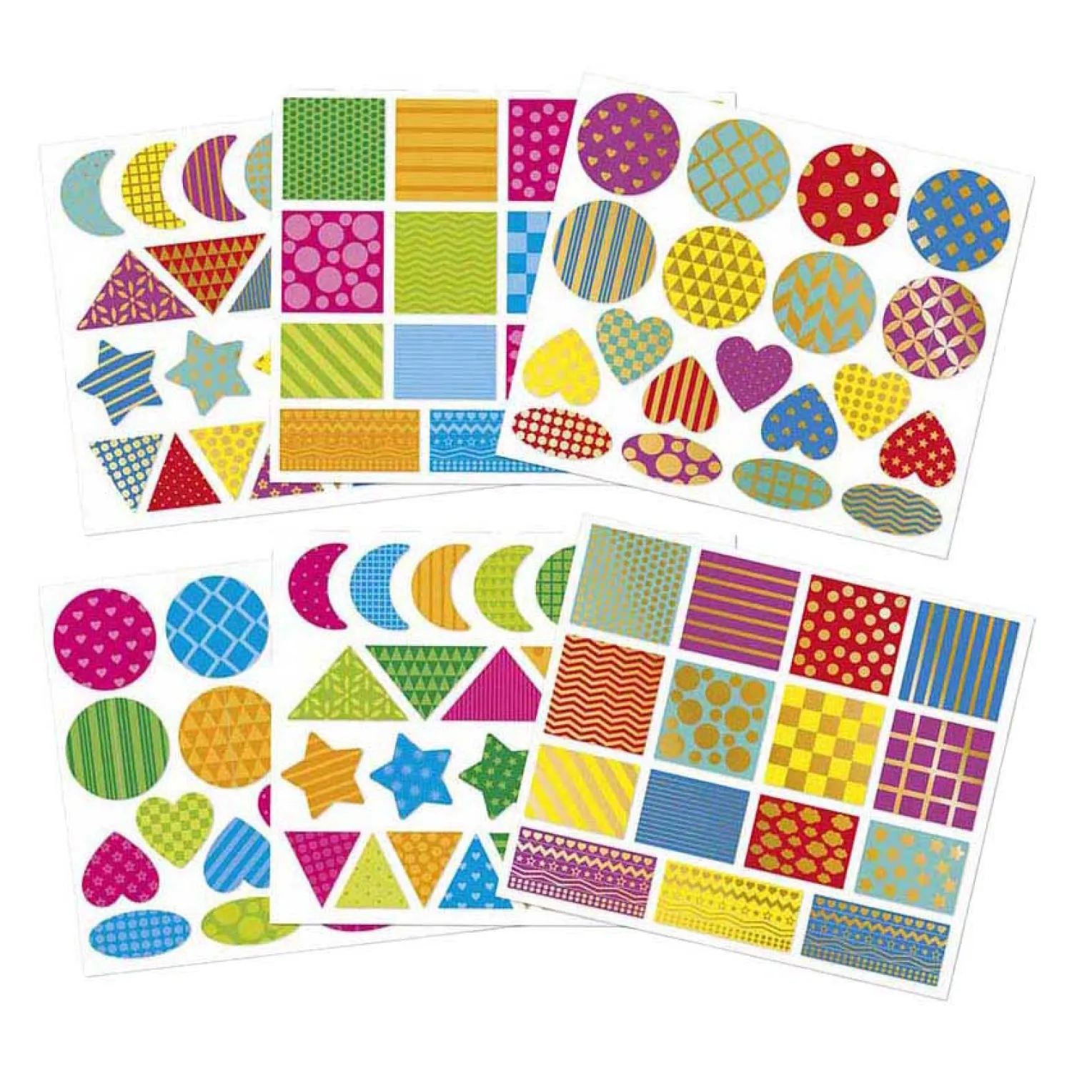 Stickers - Stickervel met 150 Stickers Geometrische Vormen-Janod