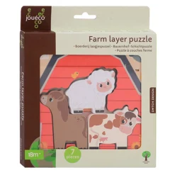 Houten Lagenpuzzel Boerderij, 7st.>Joueco Online
