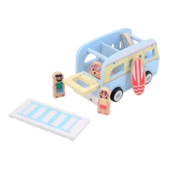 Joueco Houten Retro Strandbus met Accessoires New