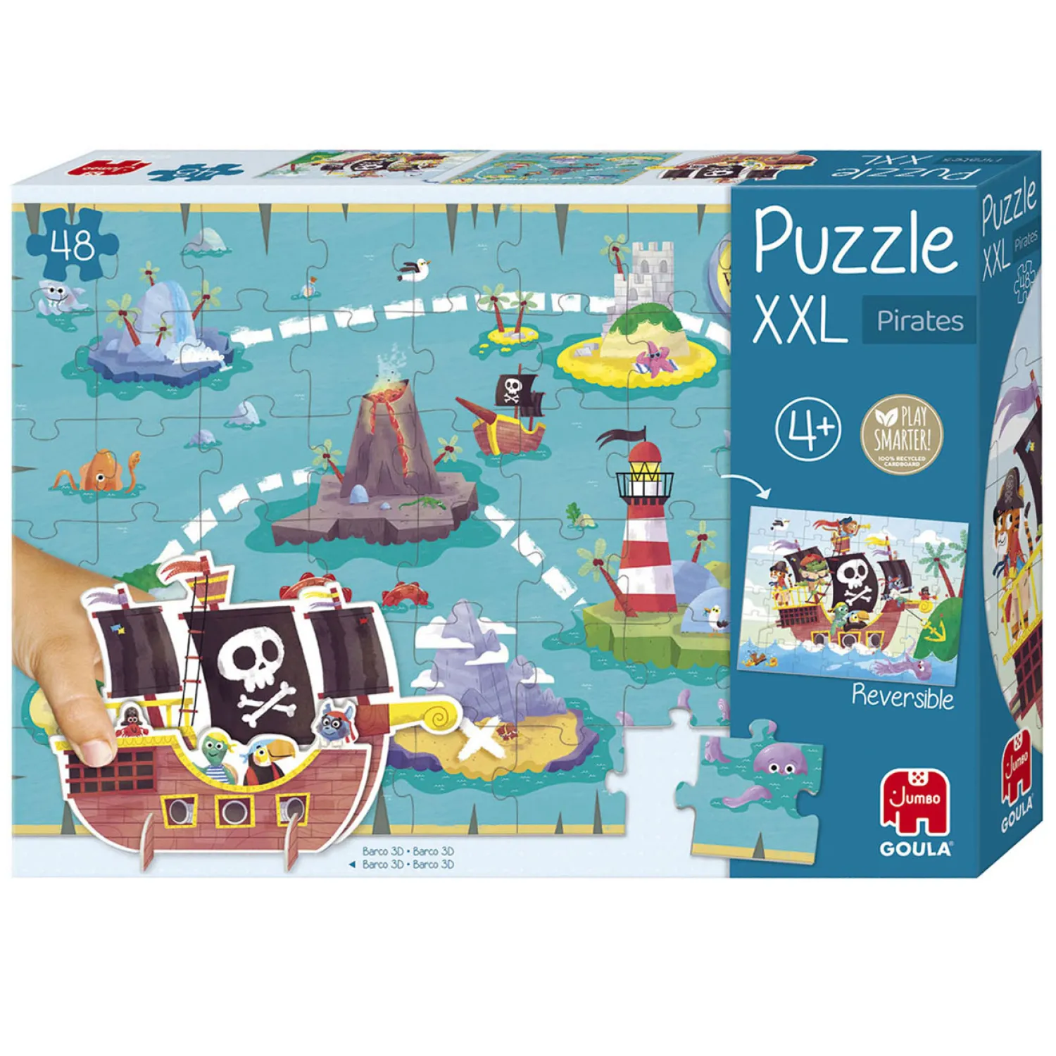 Jumbo Goula Legpuzzel XXL Piraten, 48st. Hot