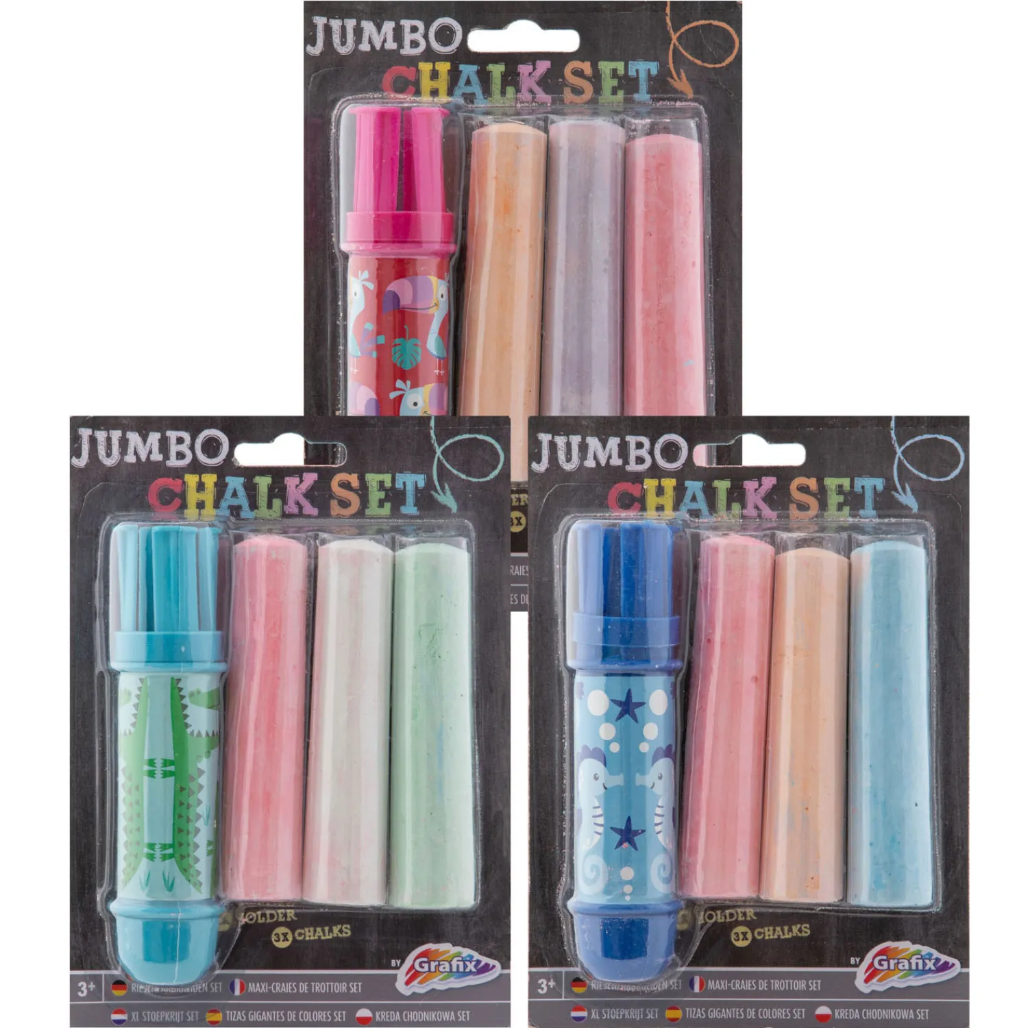 Creative Craft Group Jumbo Krijthouder + Krijt, 3st. New