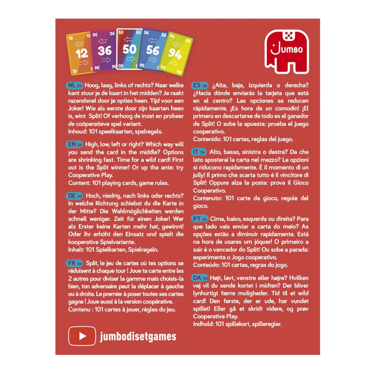 Split Kaartspel-Jumbo Clearance