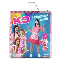 K3 Verkleedjurk voor Volwassenen - 3 biggetjes, maat 38>Studio 100 Sale