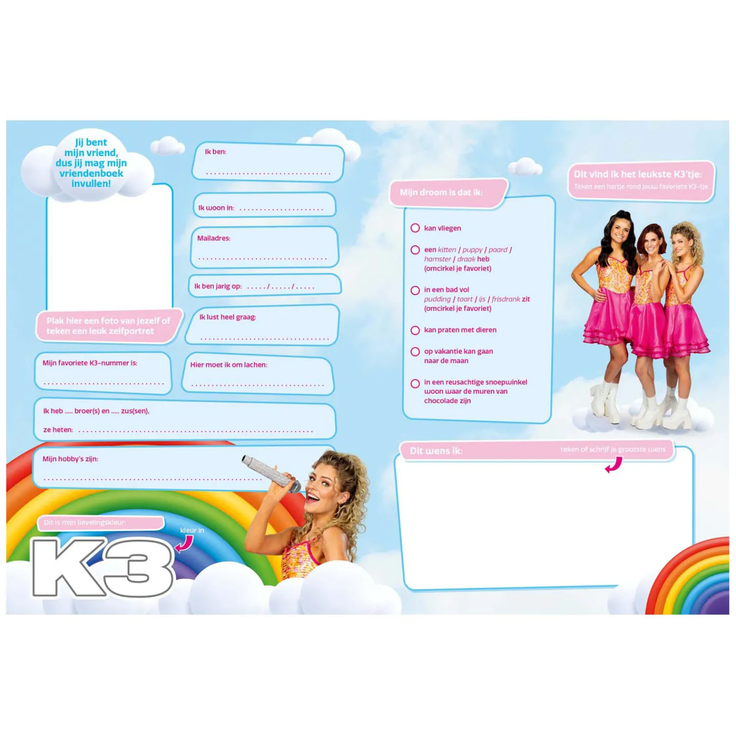 K3 Vriendenboek - Lied van de Zeemeermin-Studio 100 New