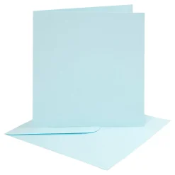Kaarten en Enveloppen Lichtblauw, 4st.-Creativ Company New