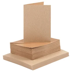 Kaarten en Enveloppen Naturel, 50 Sets>Creativ Company Best