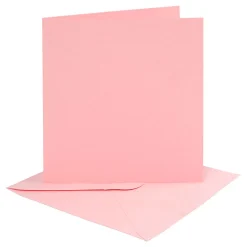 Kaarten en Enveloppen Roze, 4st.-Creativ Company Online
