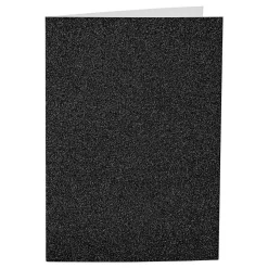 Kaarten en Enveloppen 10,5x15cm Glitter Zwart - 4st.-Creativ Company