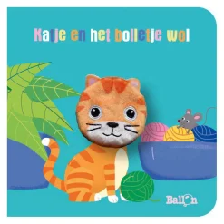 Kartonboek met Vingerpopje - Katje en het Bolletje Wol-Standaard Uitgeverij