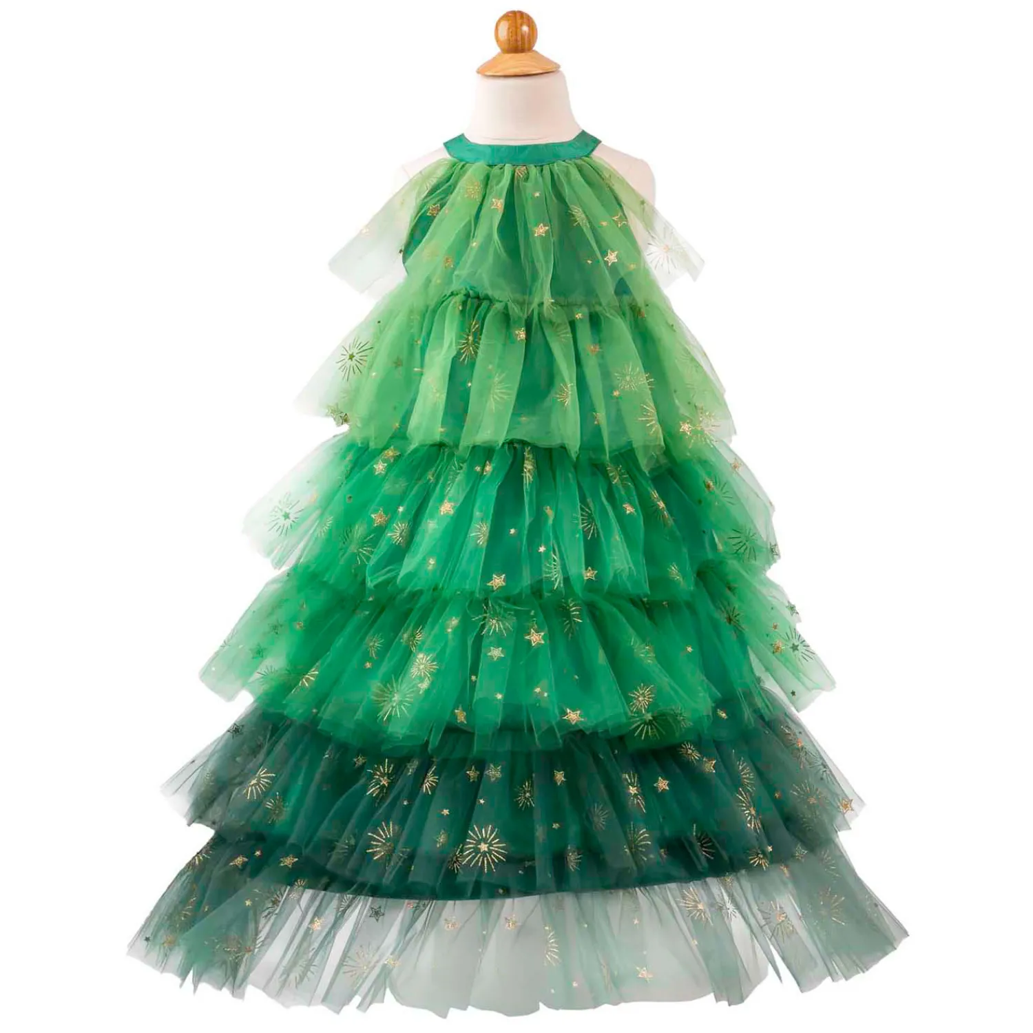 Kerstboomjurk met Haarband - 5-6 Jaar-Great Pretenders Best