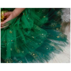 Kerstboomjurk met Haarband - 5-6 Jaar-Great Pretenders Best