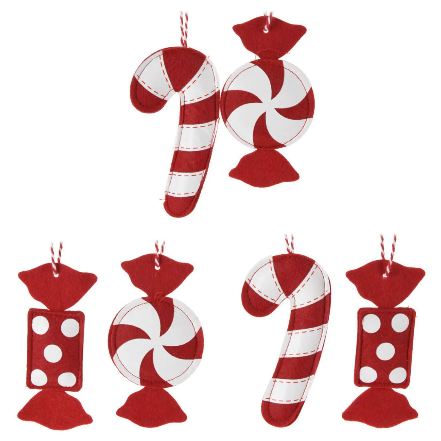 Kersthangers Vilt Snoep, Set van 12> New