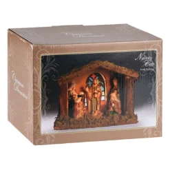 Kerststal met 6 Figuren en Licht- Best