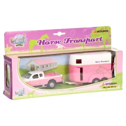 Kids Globe Die-cast Auto met Paardentrailer Roze, 1:32 Sale