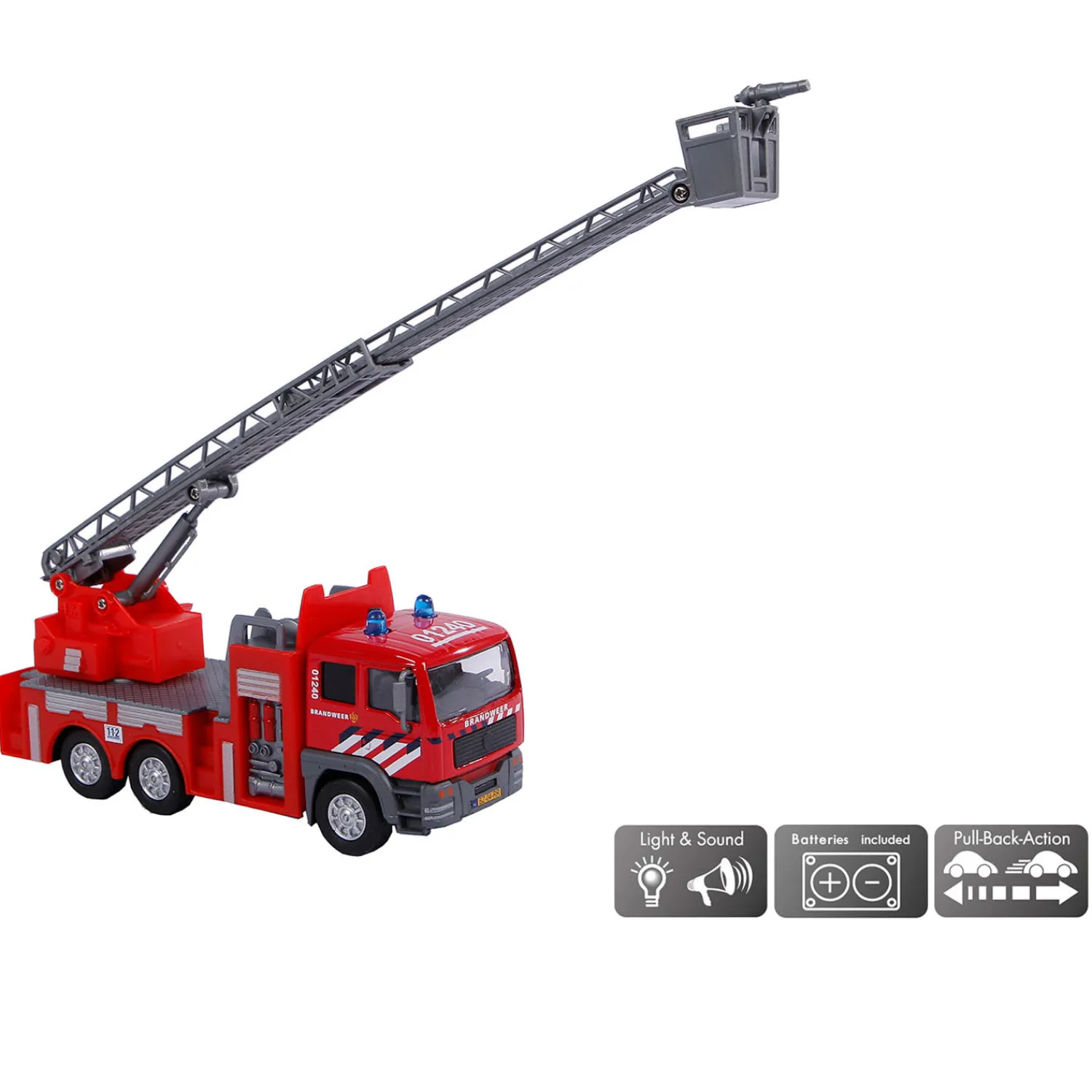 Die-cast Brandweer Ladderwagen NL, 16cm>Kids Globe Discount