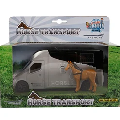 Kids Globe Die-cast Paardentruck met Licht en Geluid Grijs Hot