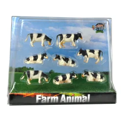 Koeien Zwart/Wit, 8st. 1:87>Kids Globe Best