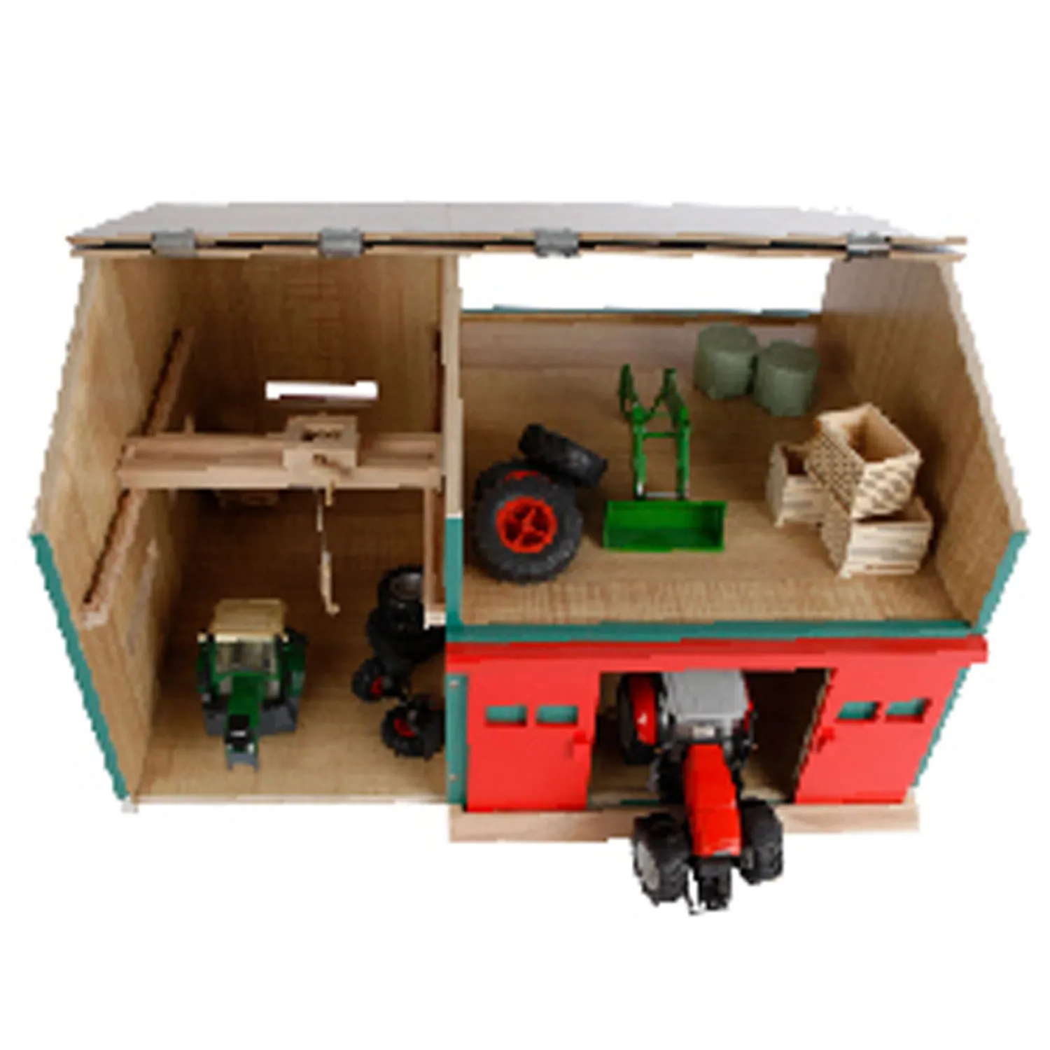 Landbouwloods met Berging 1:32-Kids Globe New