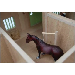 Kids Globe Paardenhoekstal met 3 Boxen en Berging Roze 1:24 Clearance