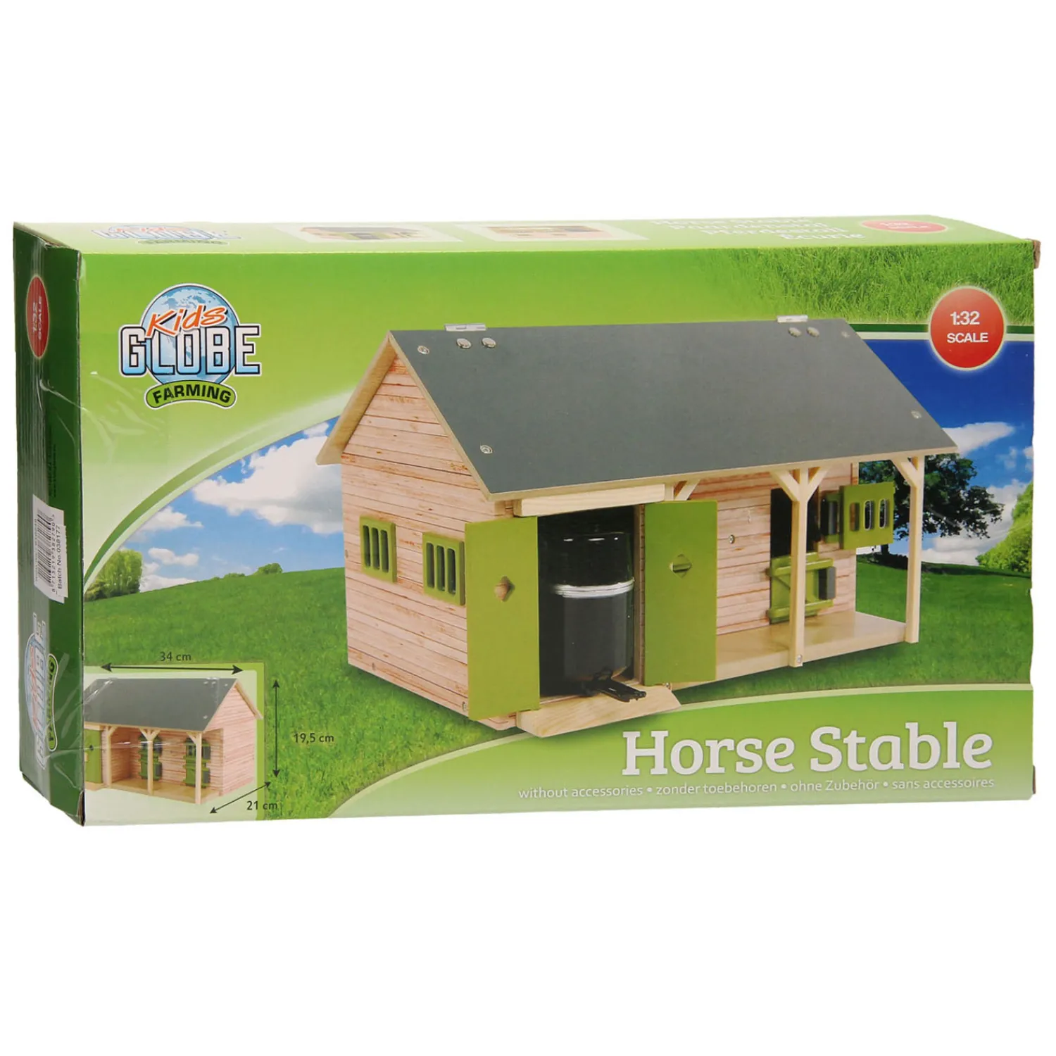 Paardenstal met 2 Boxen en Berging 1:32>Kids Globe Sale