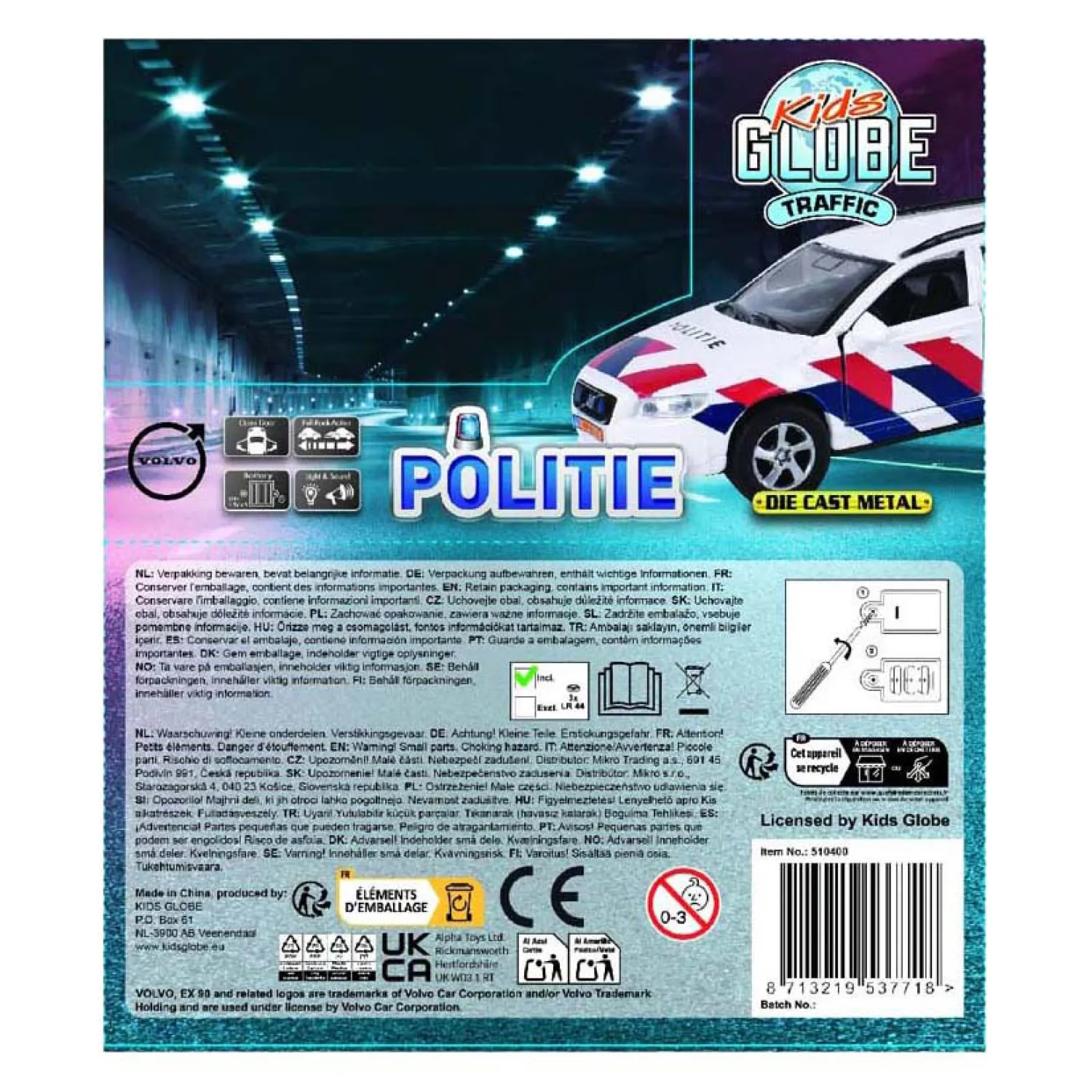 Politieauto Volvo EX90>Kids Globe Discount