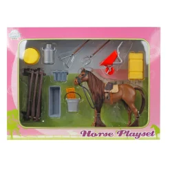 Speelset met Paard en Accessoires, 13cm-Kids Globe Online