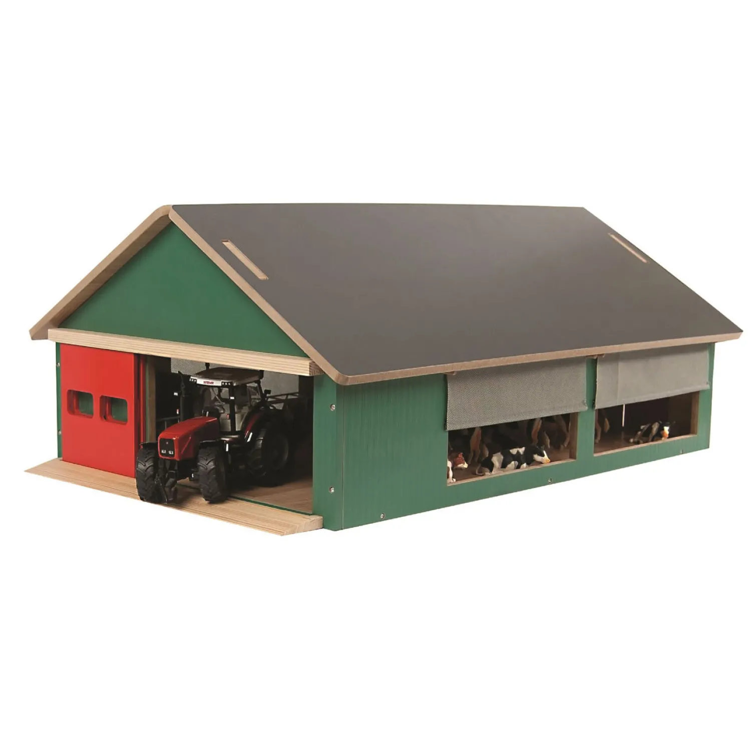 Kids Globe Stal met Windbreekgaas 1:32